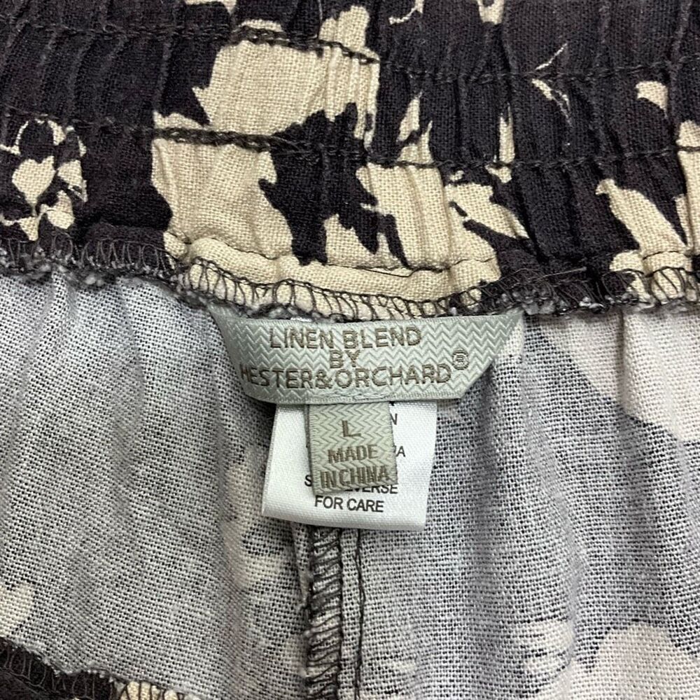 HESTER & ORCHARD Linen Blend Wide Leg Crop Pants - Picture 4 of 5